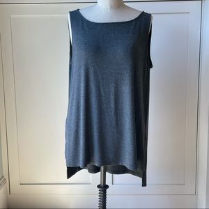 Eileen Fisher Grey Sleeveless Tunic - L